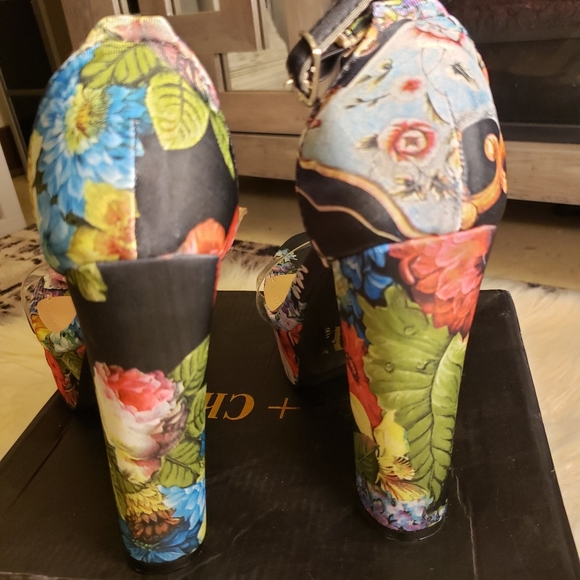 🆕️Clear PVC Strap Floral Platform Heels sz 7 - Picture 5 of 9